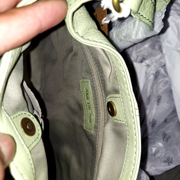 American Leather Company, crossbody, mint color - Picture 5 of 8